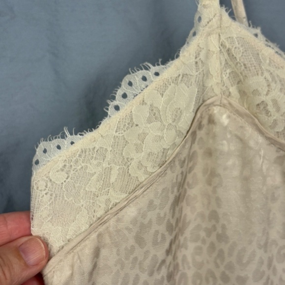 Y2K Abercrombie Fitch Women Satin Cami Sz XL Babydoll Lacey Cottage Fairy 2000s - Picture 6 of 12